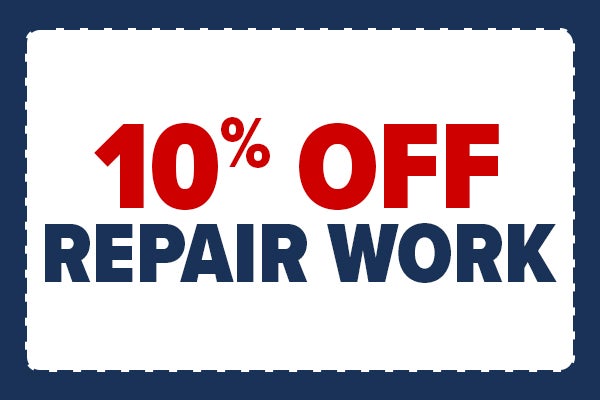10% OFF Repair Work on Vehicles 10 Years or Older